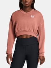 Under Armour Mikina UA Rival Terry OS Crop Crw-PNK XS