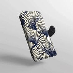 Mobiwear Knížkové flip pouzdro - Sony Xperia 5 II - VA41S Béžové květy na modré