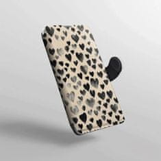Mobiwear Knížkové flip pouzdro - Samsung Galaxy A14 / A14 5G - VA51S Černá srdíčka