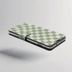 Mobiwear Knížkové flip pouzdro - Realme 7 Pro - VA58S Zelená a béžová šachovnice