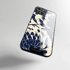 Mobiwear Prémiový lesklý kryt Glossy - Apple iPhone 12 - GA40G Modré a béžové květy