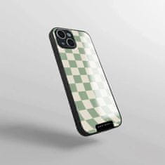 Mobiwear Prémiový lesklý kryt Glossy - Apple iPhone 5 / 5S / SE - GA58G Zelená a béžová šachovnice