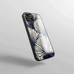 Mobiwear Prémiový lesklý kryt Glossy - Apple iPhone XR - GA41G Béžové květy na modré