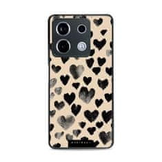 Mobiwear Prémiový lesklý kryt Glossy - Xiaomi Redmi Note 13 Pro 5G / Poco X6 5G - GA51G Černá srdíčka