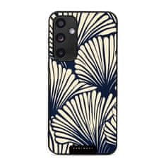 Mobiwear Lesklý kryt Glossy - Samsung Galaxy A35 5G - GA41G Béžové květy na modré