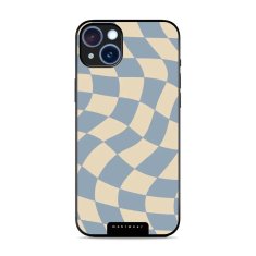 Mobiwear Prémiový lesklý kryt Glossy - Apple iPhone 15 Plus - GA59G Modrá a béžová šachovnice