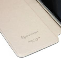 Mobiwear Knížkové flip pouzdro Soft Touch - Motorola Moto G24 Power - Rudé & Béžové
