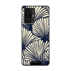 Mobiwear Prémiový lesklý kryt Glossy - Xiaomi 11T / 11T Pro - GA41G Béžové květy na modré