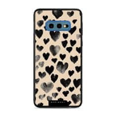 Mobiwear Prémiový lesklý kryt Glossy - Samsung Galaxy S10e - GA51G Černá srdíčka