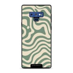 Mobiwear Prémiový lesklý kryt Glossy - Samsung Galaxy Note 9 - GA57G Zelené a béžové zkrouceniny