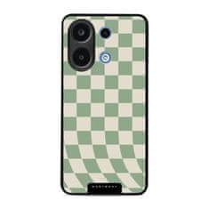 Mobiwear Lesklý kryt Glossy - Xiaomi Redmi Note 13 4G - GA58G Zelená a béžová šachovnice