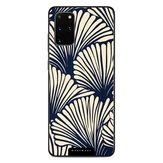 Mobiwear Lesklý kryt Glossy - Samsung Galaxy S20 Plus - GA41G Béžové květy na modré