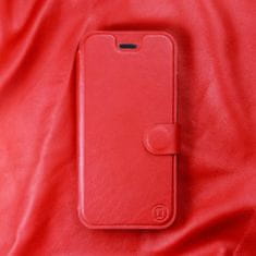 Mobiwear Kožené knížkové flip pouzdro - Samsung Galaxy A05s - Červené - L_RDS