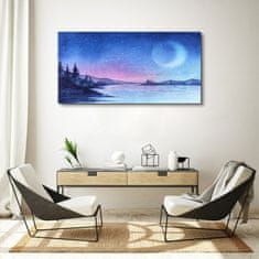 COLORAY.CZ Obraz na plátně Řeka Moon 120x60 cm