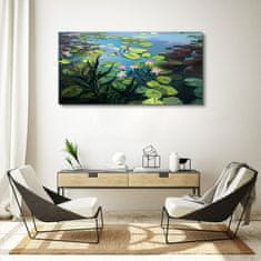 COLORAY.CZ Obraz na plátně Jezero květ listy květiny 120x60 cm