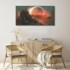 COLORAY.CZ Obraz na plátně Hrad Eclipse 120x60 cm