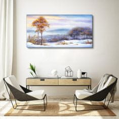COLORAY.CZ Obraz na plátně Zimní malba stromů 120x60 cm