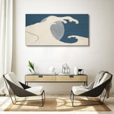 COLORAY.CZ Obraz na plátně Night Moon Moře vlny 120x60 cm