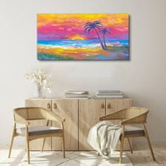 COLORAY.CZ Obraz na plátně Pláž Palm Sunset 120x60 cm