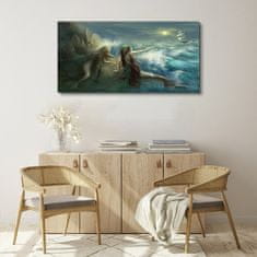 COLORAY.CZ Obraz na plátně Siren Ocean Ship Storm 120x60 cm