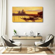 COLORAY.CZ Obraz na plátně City Port Sunset 120x60 cm