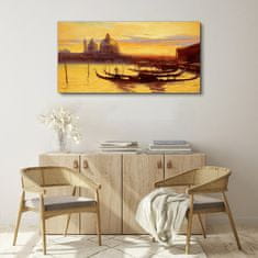 COLORAY.CZ Obraz na plátně City Port Sunset 120x60 cm