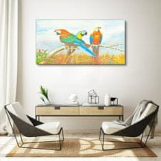 COLORAY.CZ Obraz na plátně Zvířecí ptáci papoušek mraky 120x60 cm