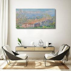 COLORAY.CZ Obraz na plátně Dům zahrada na mince Antibes 120x60 cm