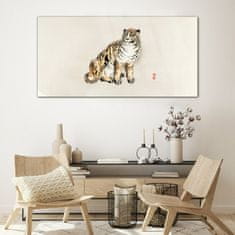 COLORAY.CZ Obraz na skle Zvířata Cat Tiger 120x60 cm