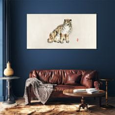 COLORAY.CZ Obraz na skle Zvířata Cat Tiger 120x60 cm