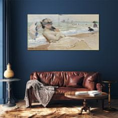 COLORAY.CZ Obraz na skle Camille Beach Trouville mince 120x60 cm