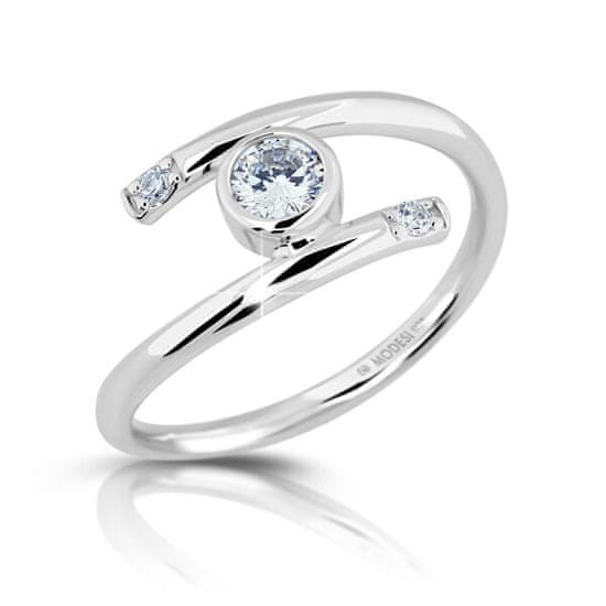 Modesi Nádherný stříbrný prsten se zirkony M01017