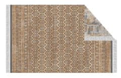 KONDELA Oboustranný koberec vzor, hnědá 160x230 MADALA