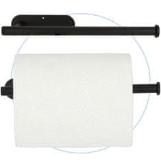 WOWO Elegantní černý držák na toaletní papírové ručníky