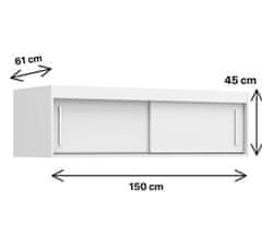 IDZCZAK MEBLE Nástavec na skříň VISTA 150 cm dub sonoma