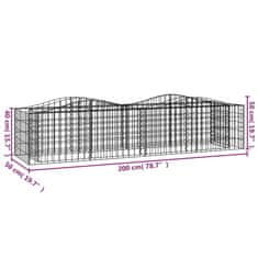 Petromila Klenutý gabion vyvýšený záhon 200x50x50 cm pozinkované železo