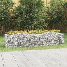 Vidaxl Klenutý gabion vyvýšený záhon 200x50x50 cm pozinkované železo