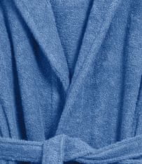 Möve Dětský bavlněný froté župan MÖVE s kapucí světle modrý, vel. 128 cm