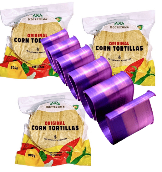 LaProve 3xPravé mexické tortilly s nixtamalem 500g Veganské, bez Gmo, bez lepku s držákem na plněné tacos