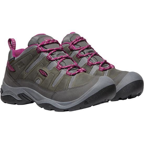 KEEN Dámské kožené tenisky Circadia Wp 1026770 steel grey/boysenberry