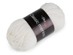 Pletací příze Classic Merino 50 g - (6002) krémová nejsvět.