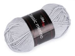 Pletací příze Classic Merino 50 g - (61026) šedá světlá