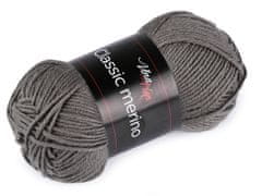 Pletací příze Classic Merino 50 g - (61029) šedá