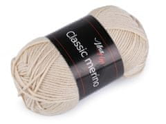 Pletací příze Classic Merino 50 g - (61007) režná