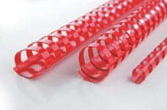 GBC Hřbety plastové 8 mm, červené, 100 ks