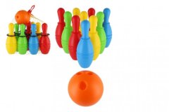 Teddies Bowling kuželky plast 21cm 10ks v síťce