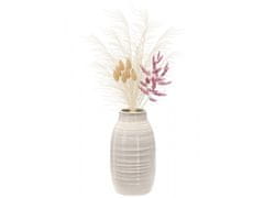 sarcia.eu Keramická váza Ecru, vysoká váza na květiny 13x13x25,5 cm 