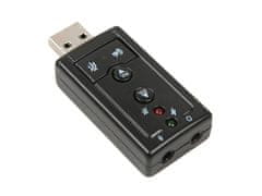 Verk 06283 Zvuková USB karta 7.1 s mikrofonem a konektorem pro sluchátka