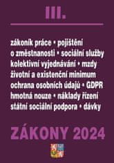 Zákony III/2024 Zákoník práce, Pojištění, Sociální služby