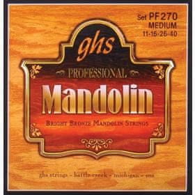 GHS PF270 SET, MANDOLIN BR, BR, MED, STRUNY